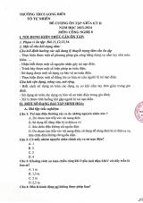 Đề cương ôn tập Giữa kì 2 Công nghệ 8 năm 2023–2024 trường THCS Long Biên (Hà Nội)